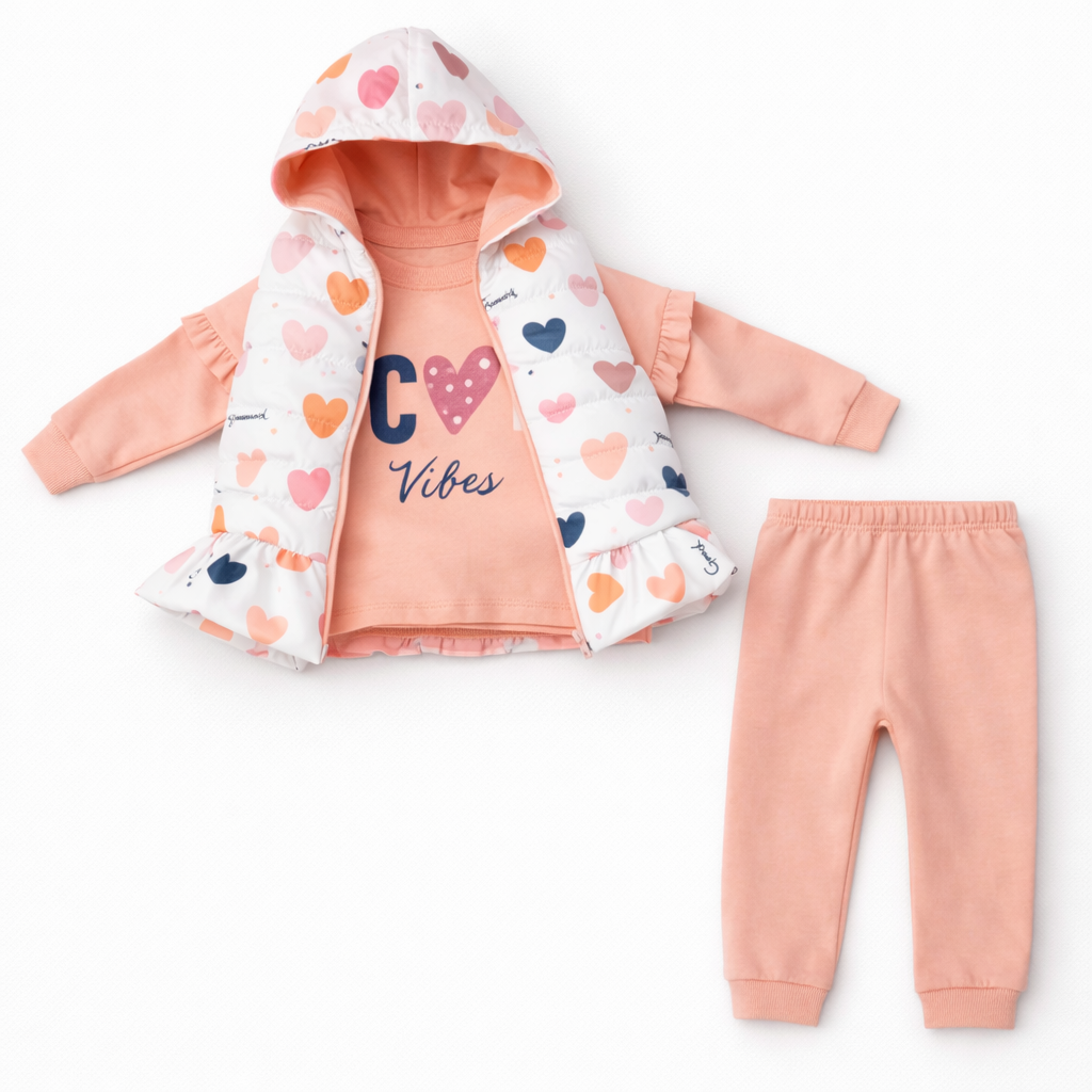 Mor Kalp Desenli 3 Lü Takım ( 1-2-3 Yaş )