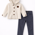 Füme Kot Pantolonlu Gömlekli 2 Li Takım ( 2-3-4-5 Yaş )