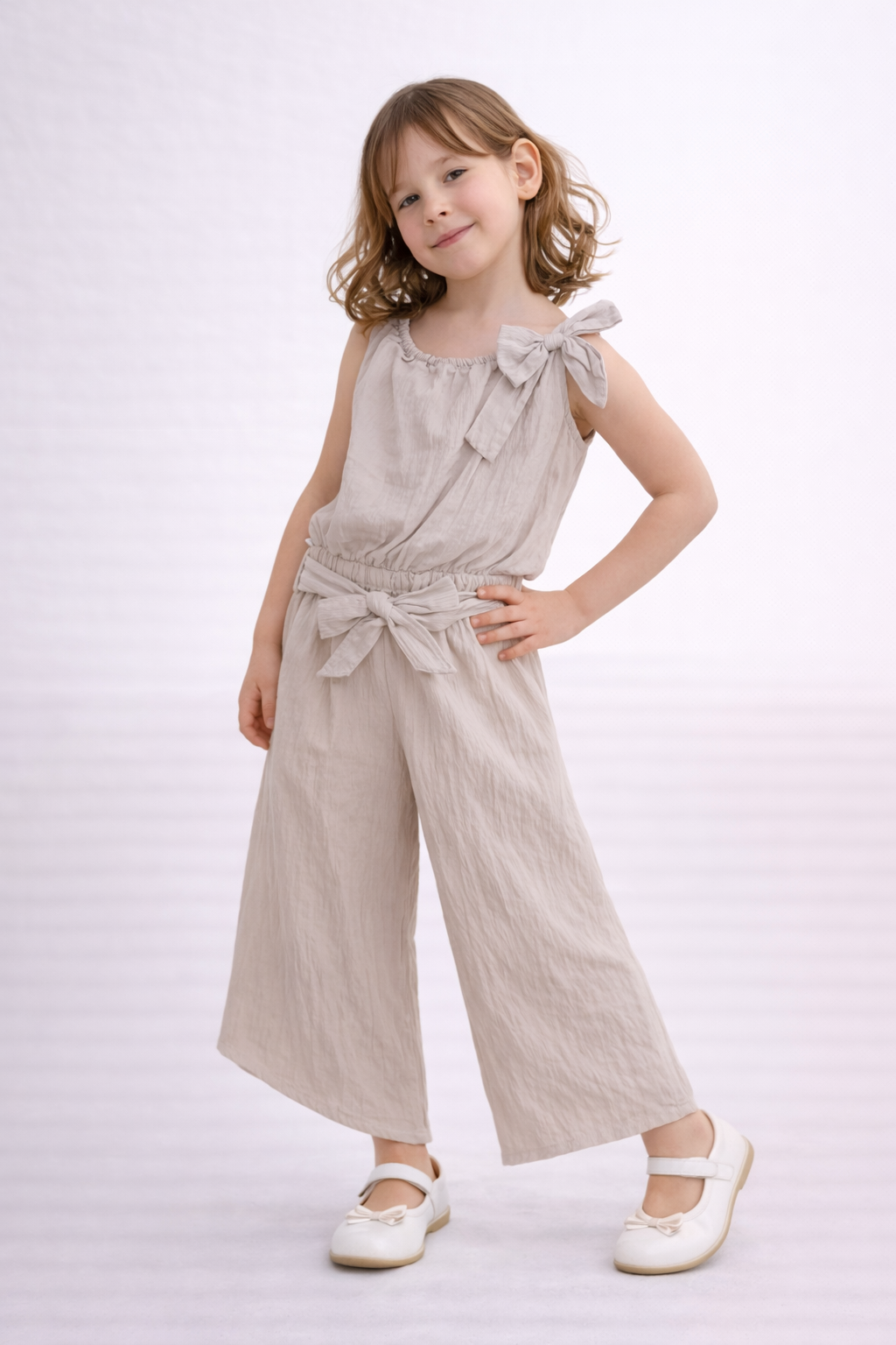 Ekru Paris İspanyol Paça Takım (2-3-4-5-6 Yaş )