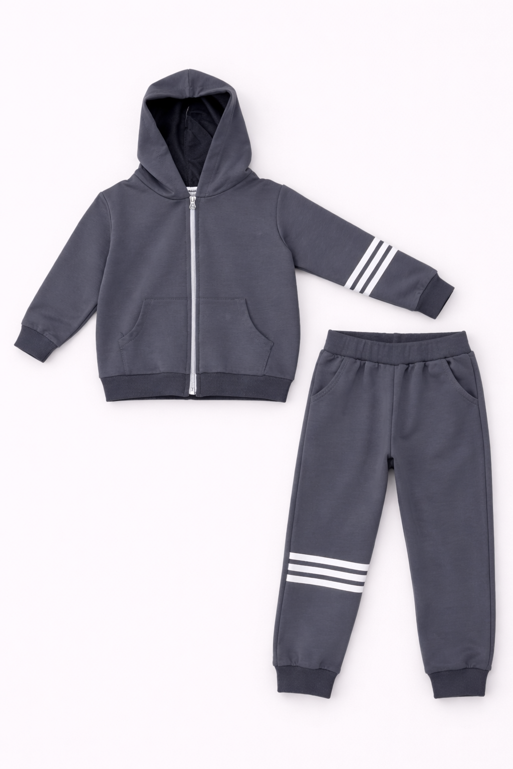 Antrasit Çizgili 2 Li Takım ( 3-4-5 Yaş )