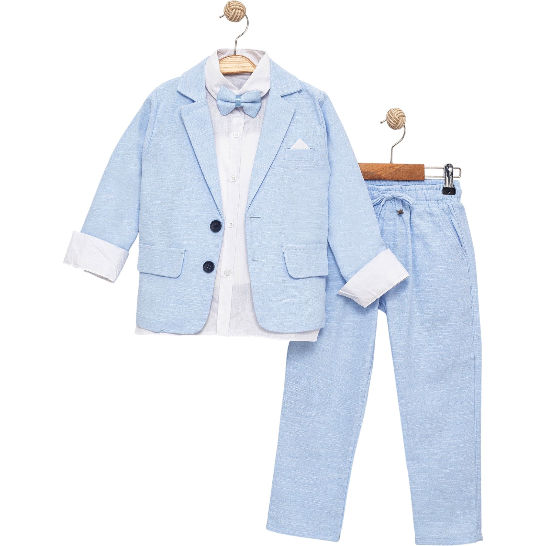 Lacivert Ceketli Papyonlu 3 Lü Takım (2-3-4-5 Yaş)